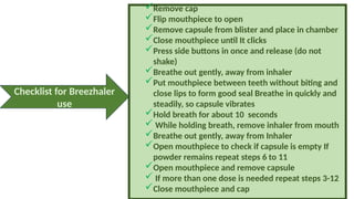Comprehensive Checklist and Usage Guide for Inhalational Devices | PPTX