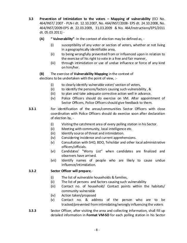 Checklist for police officers 2014