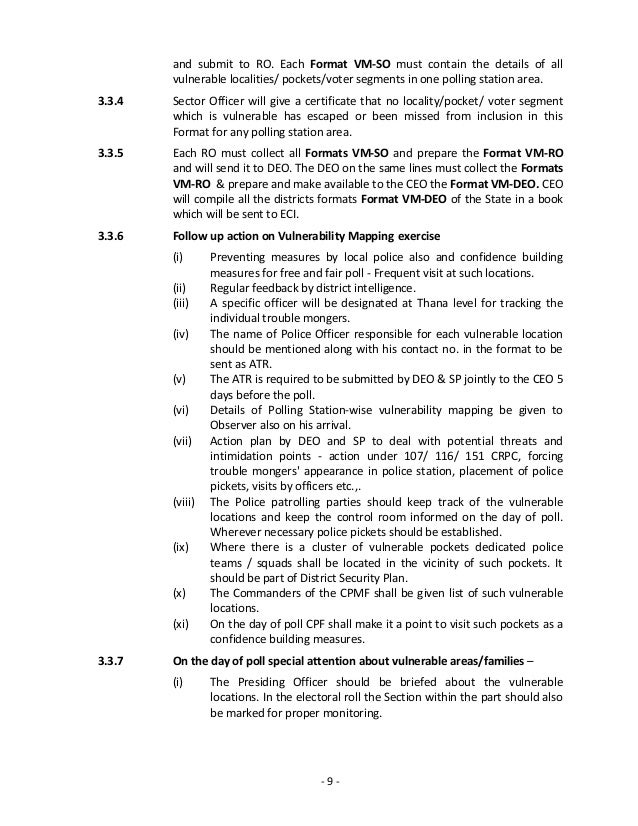 Checklist for police officers 2014