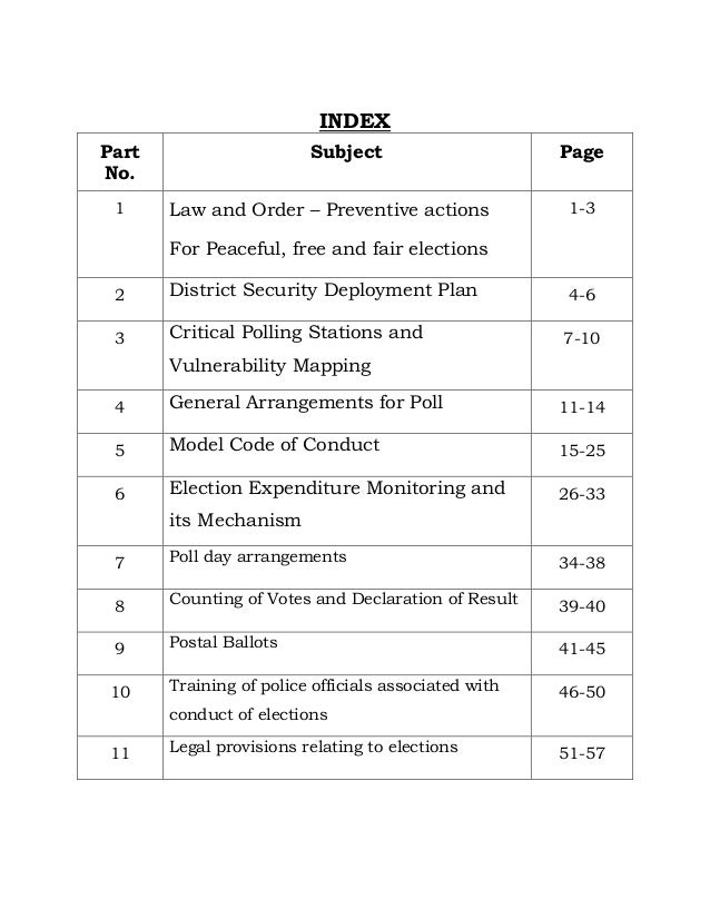 Checklist for police officers 2014