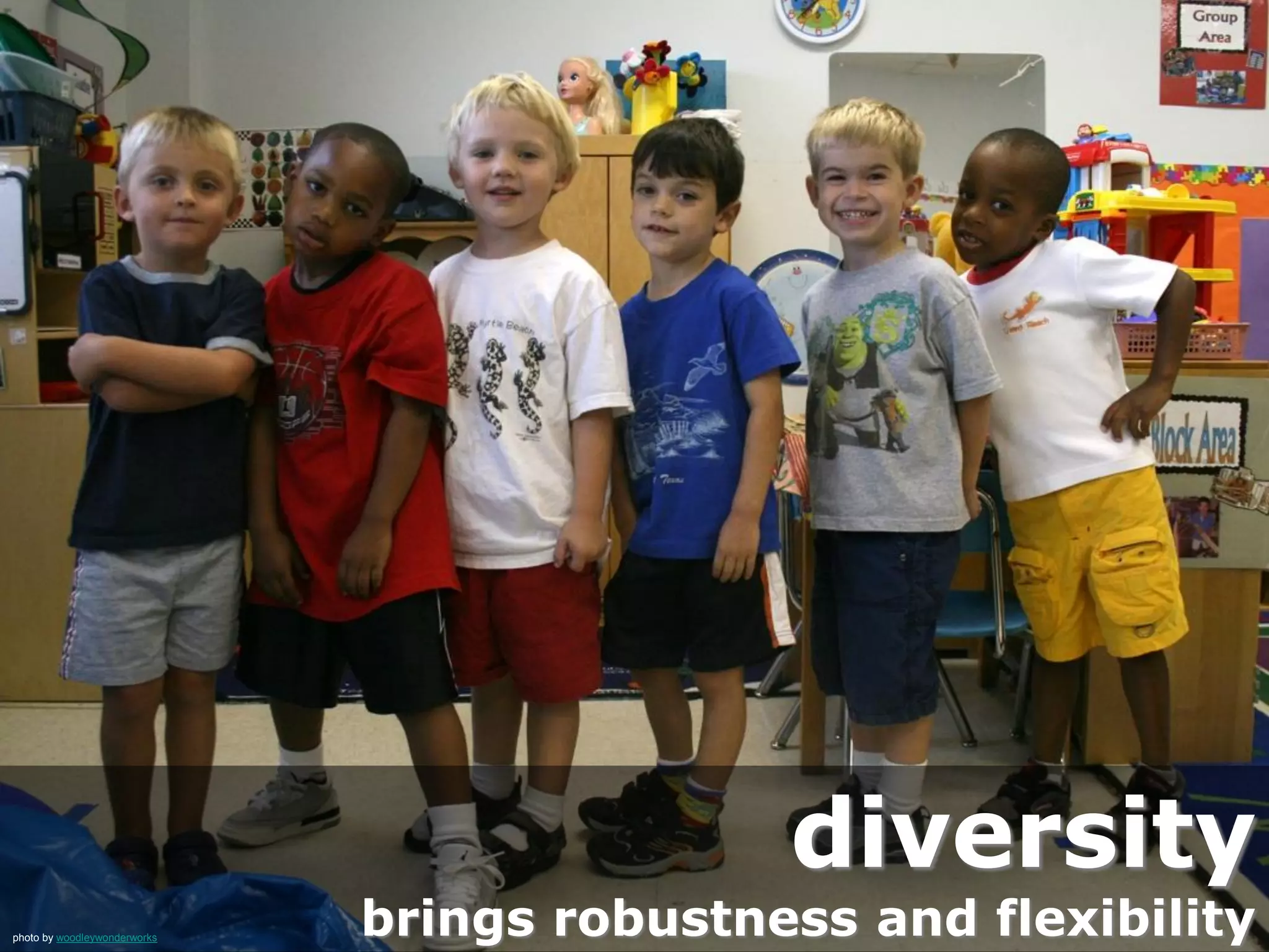 diversity
brings robustness and flexibilityphoto by woodleywonderworks
 