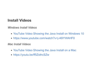 Checklist - How to install Java, Maven Intellij on Windows & Mac | PDF