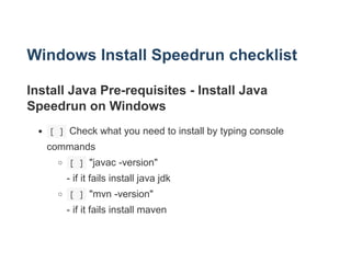 Checklist - How to install Java, Maven Intellij on Windows & Mac | PDF