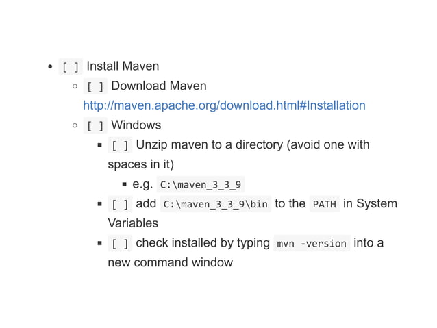 Checklist - How to install Java, Maven Intellij on Windows & Mac | PPT