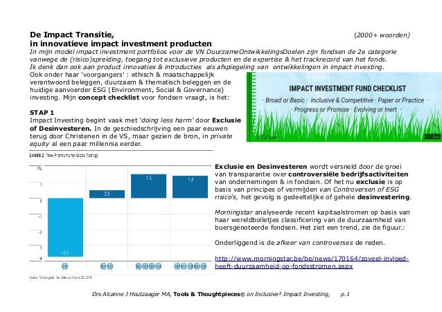 Checklist Impact Investment Funds Nl