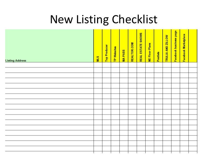 Real Estate Listing Checklist Template from image.slidesharecdn.com