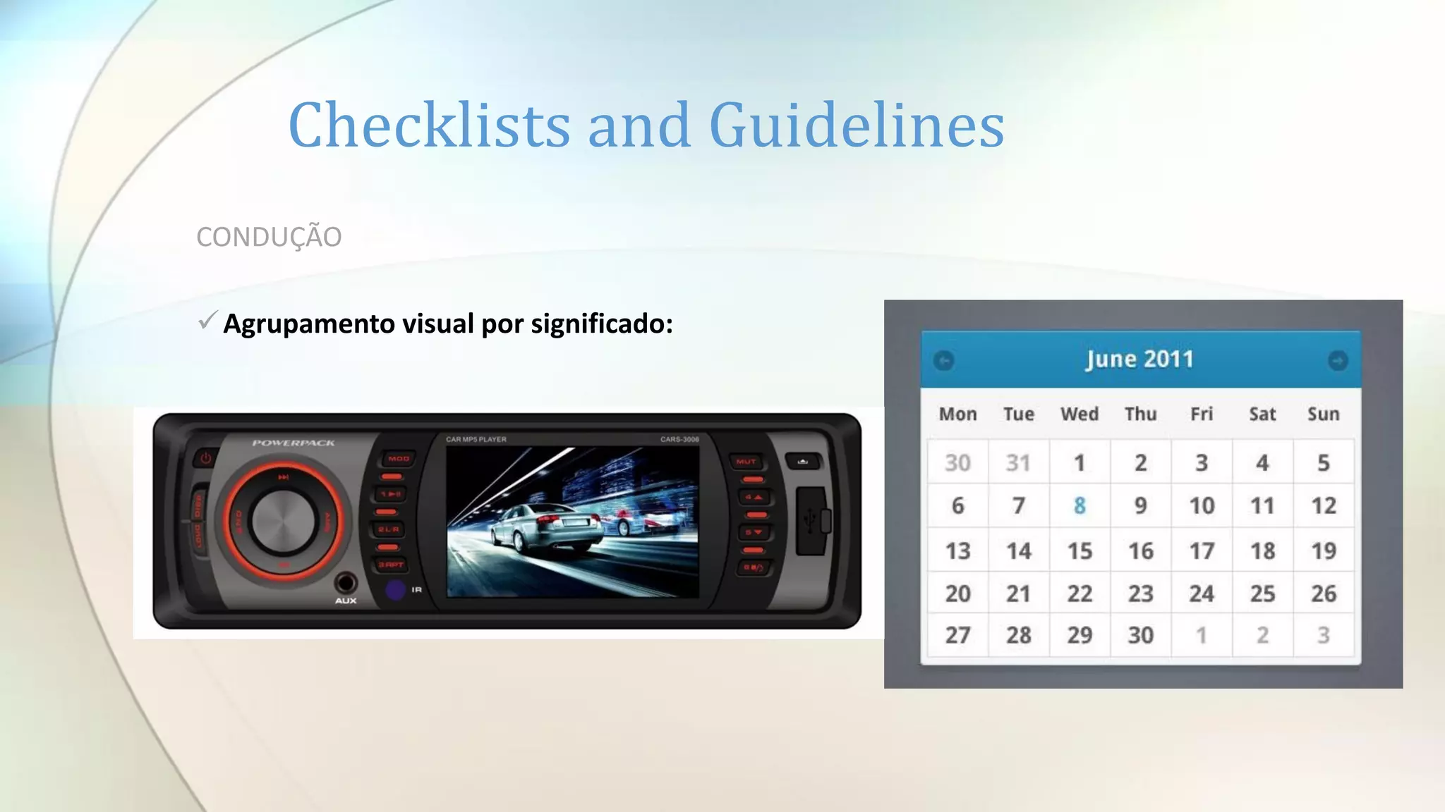 Checklists and guidelines - Diretrizes para uma boa interface | PPT