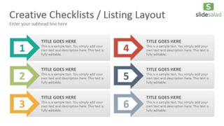 Slides Structuring Checklist Checklists Diagrams Google Slides Presentation Template - SlideSalad | PPTX