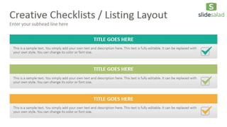 Slides Structuring Checklist Checklists Diagrams Google Slides Presentation Template - SlideSalad | PPTX