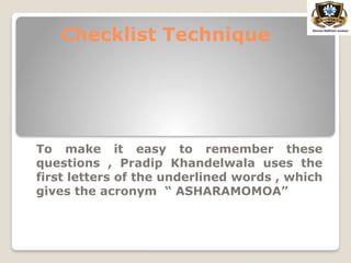 Checklist Technique and brainstormi.pptx