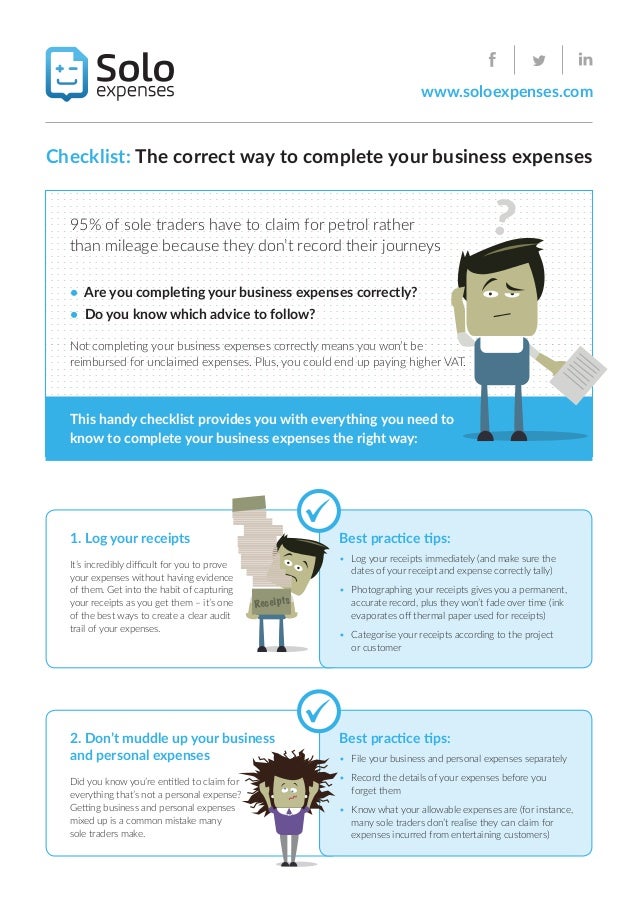 check list the correct way to complete your business expenses