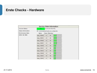Seite 
Erste Checks - Hardware 
21.11.2014 www.consol.de 13 
 