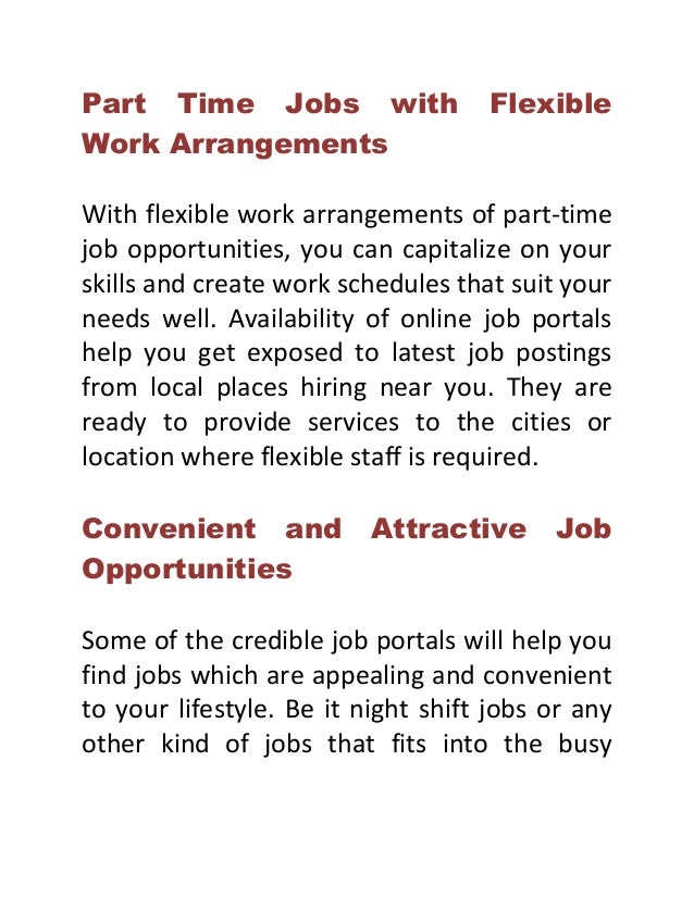 Check Out Hiring Near You For Flexible Part Time Jobs