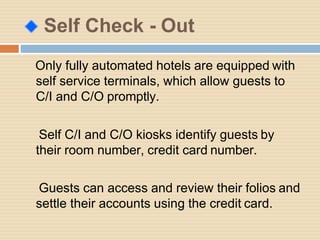 checkin and checkout procedure and luggage handling | PPTX
