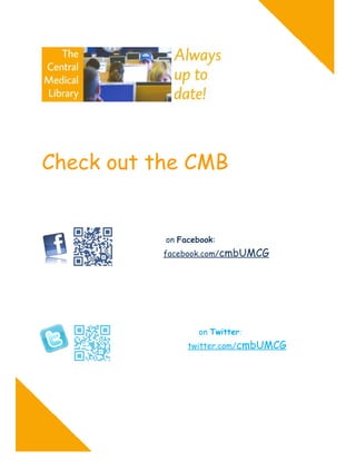 Poster "Check out the CMB on Facebook and Twitter"