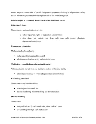 Check Out These Strategies to Prevent Medication Errors | PDF