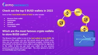 Check out the top 5 BUSD wallets in 2022.pdf