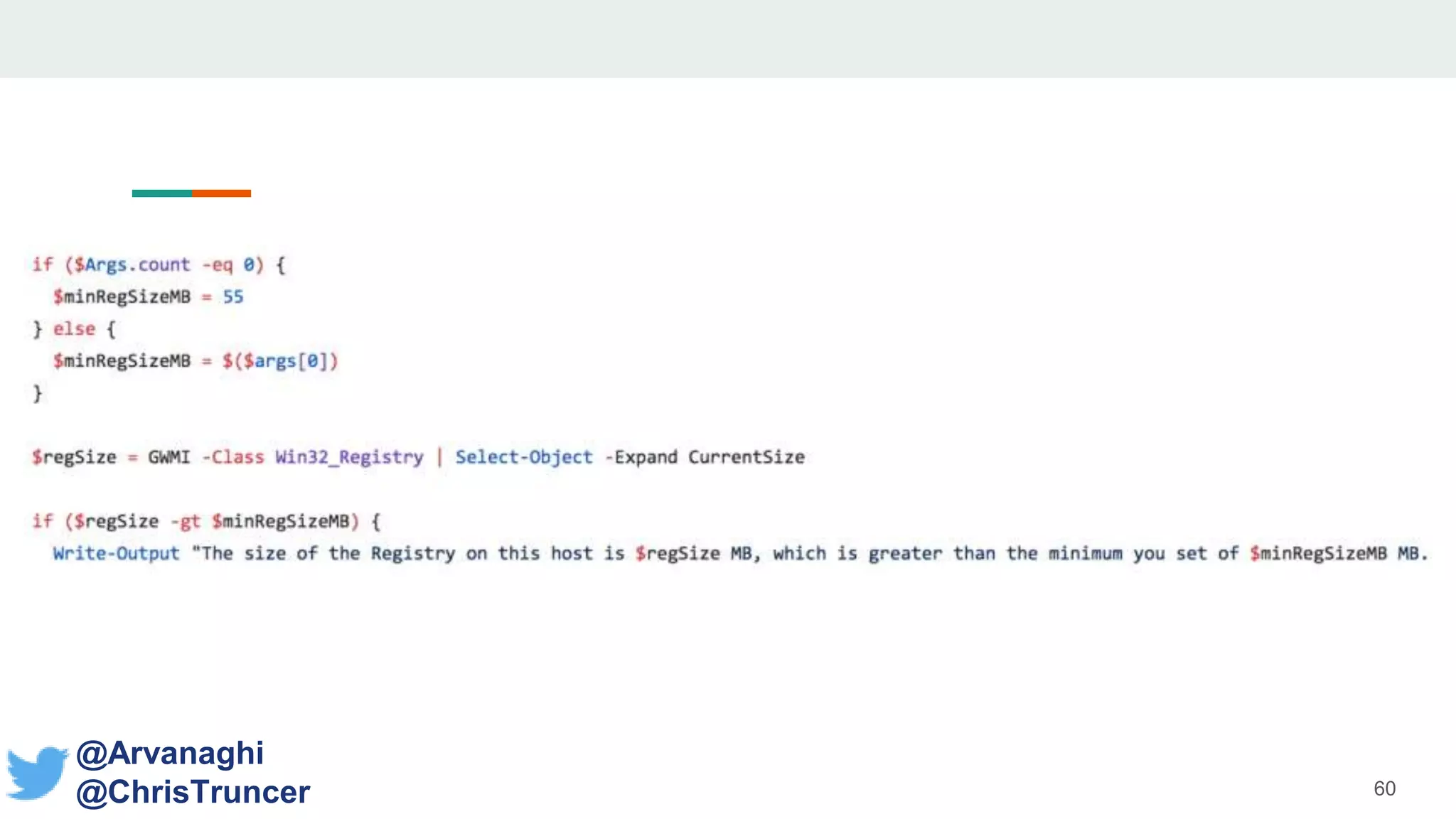 60
@Arvanaghi
@ChrisTruncer
 