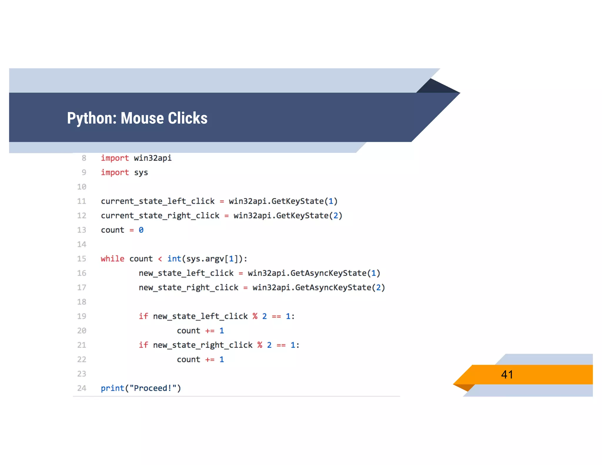 Python: Mouse Clicks
41
 