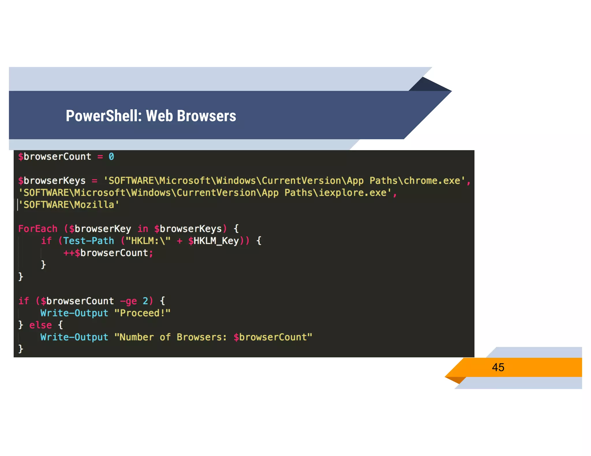 PowerShell: Web Browsers
45
 