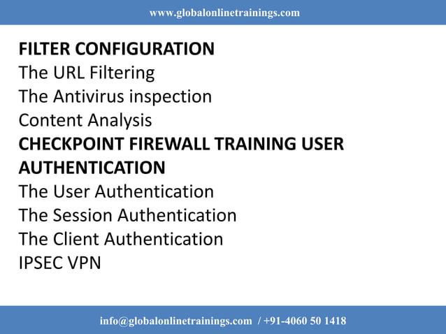 Checkpoint Firewall Training | Checkpoint Firewall Online Course | PPTX