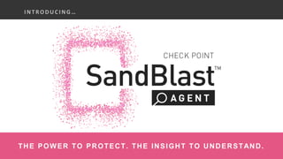 ©2016 Check Point Software Technologies Ltd. 34
INTRODUCING…
THE POWER TO PROTECT. THE INSIGHT TO UNDERSTAND.
 