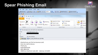 ©2016 Check Point Software Technologies Ltd. 6
Spear Phishing Email
 