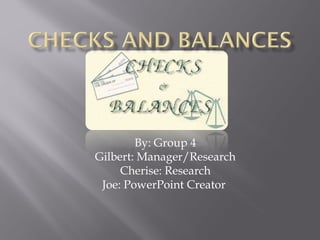 Checks and balances 2