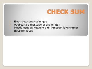 Check sum | PPTX