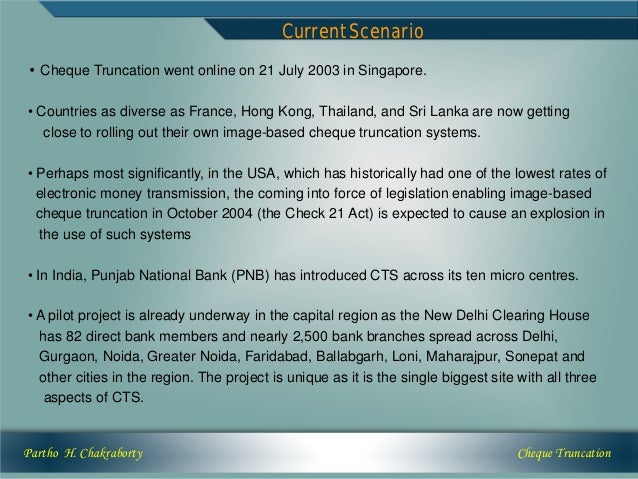 Check Truncation Training