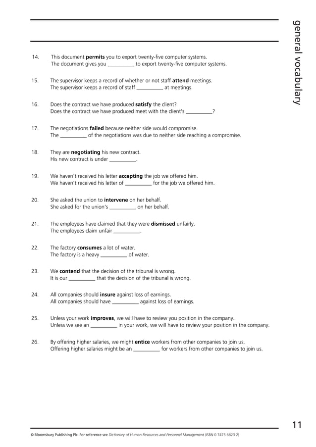 Check Your English Vocabulary For Human Resources