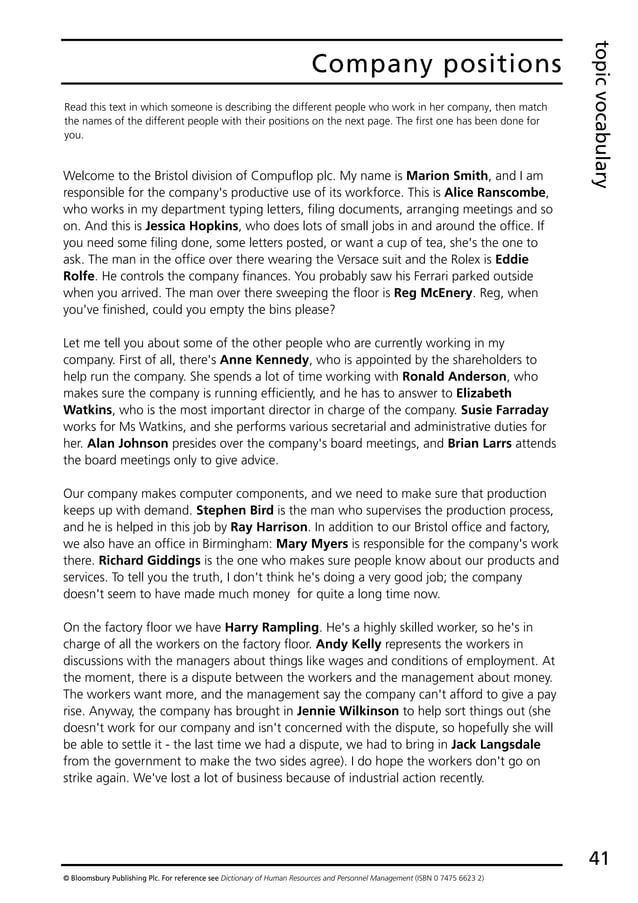 Check Your English Vocabulary For Human Resources