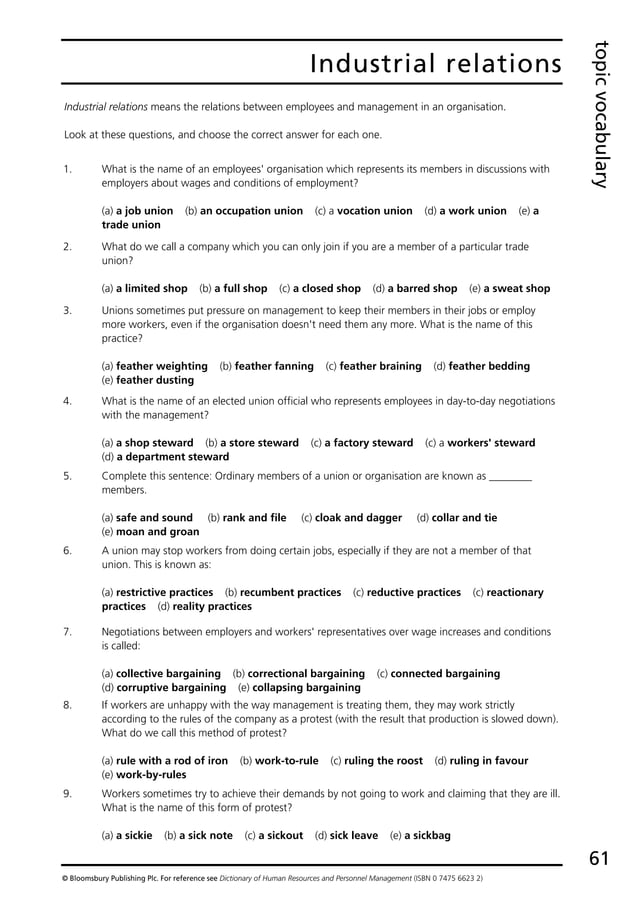 Check Your English Vocabulary For Human Resources