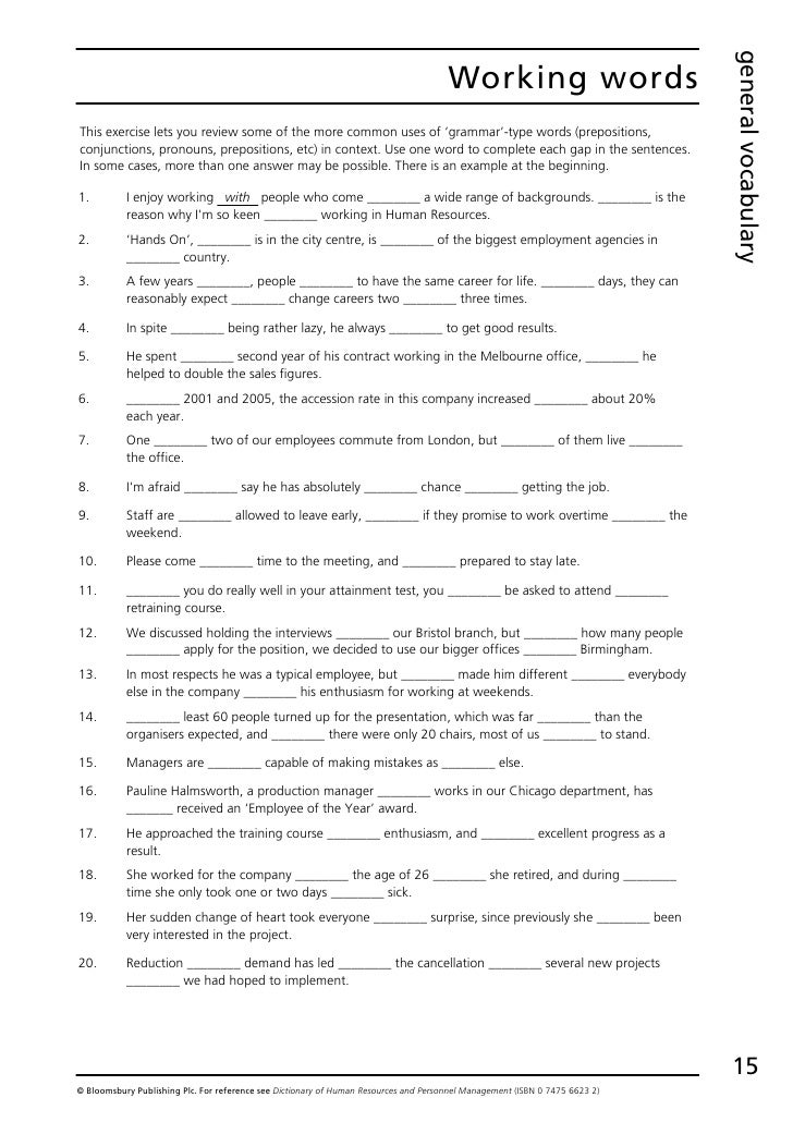 Check Your English Vocabulary For Human Resources