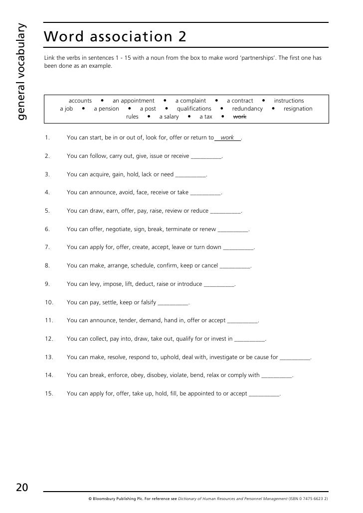 Check Your English Vocabulary For Human Resources