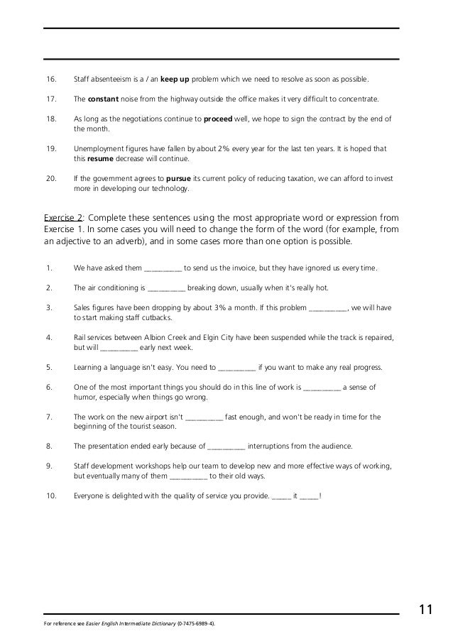 Check Your English Vocabulary For Toeic