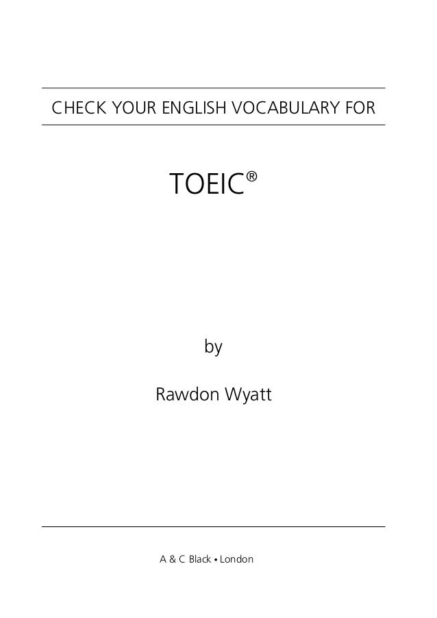 Check Your English Voary For Toeic