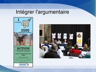 Intégrer l'argumentaire
 
