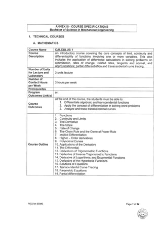 Ched cmo 2018 2019 bsme curriculum and syllabus | PDF