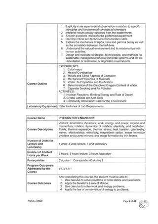 Ched cmo 2018 2019 bsme curriculum and syllabus | PDF
