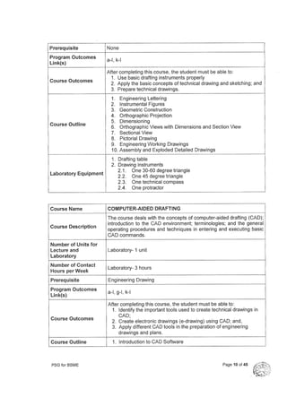 Ched cmo 2018 2019 bsme curriculum and syllabus | PDF