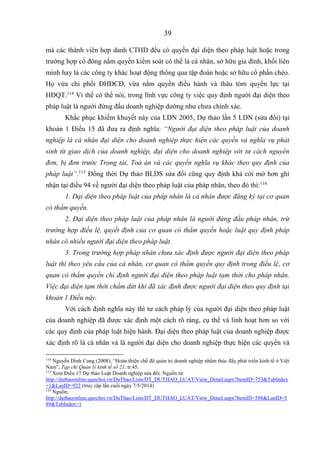 Chế định người đại diện của doanh nghiệp theo luật doanh nghiệp | PDF