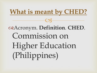 Ched report | PDF