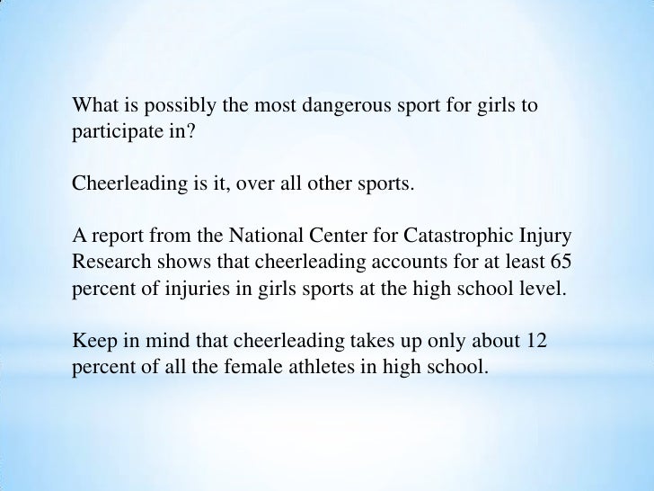 Cheerleading and Injuries Taking More Risks