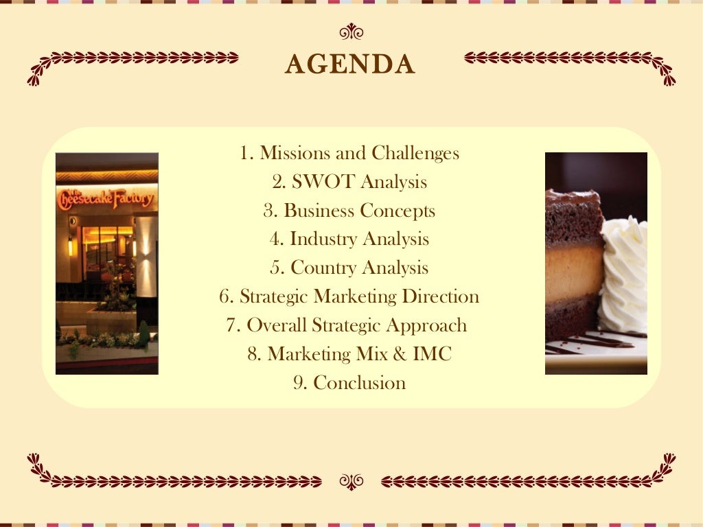 Cheesecake Factory International Marketing