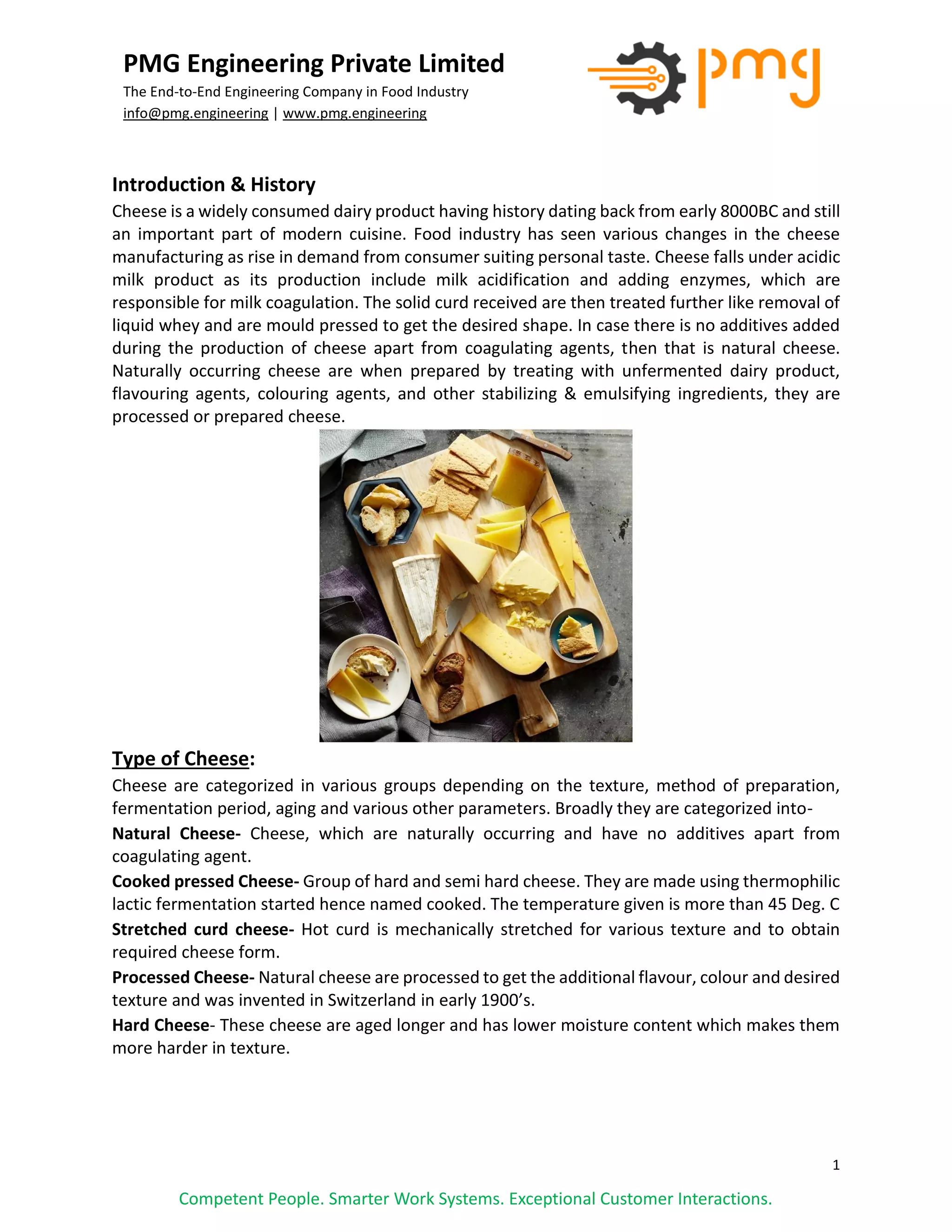 Cheese Processing & Manufacturing- Introduction, History, Types ...