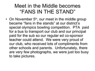 Meet in the Middle becomes “FANS IN THE STAND” ,[object Object]