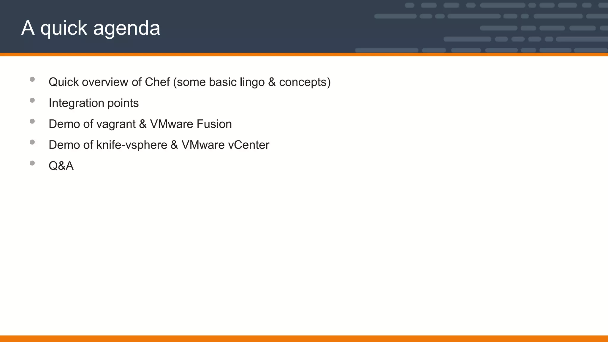 Opscode Webinar: Managing Your VMware Infrastructure with Chef | PPT
