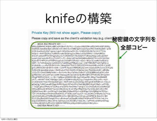 knifeの構築
秘密 の文字列を
全部コピー

13年11月2日土曜日

 