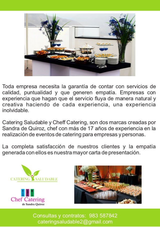 Chef Catering Presentacion Empresas